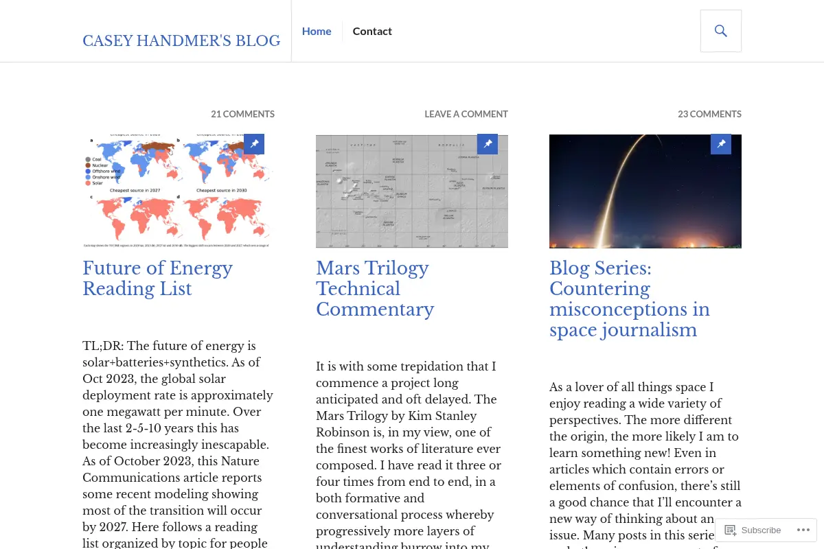 Casey Handmer's blog