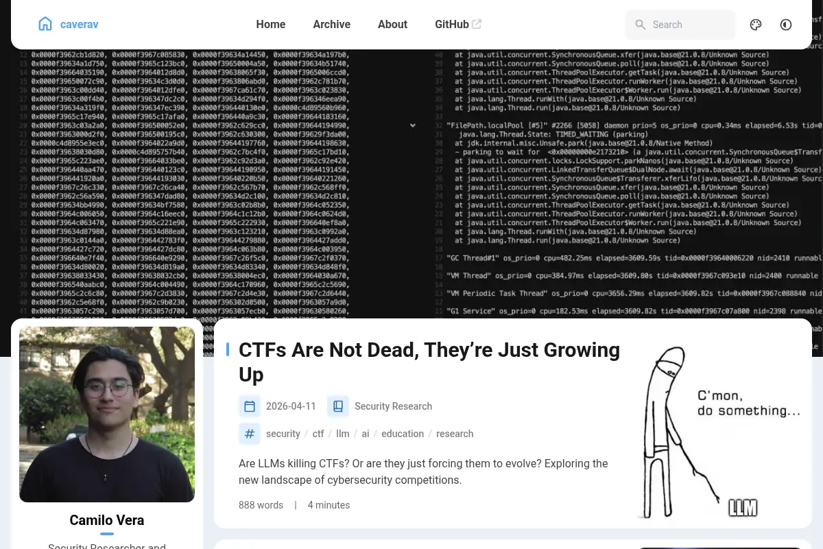 caverav - Security Researcher and Application Security Engineer