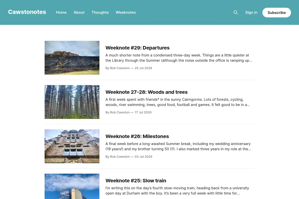 Rob Cawston's website
