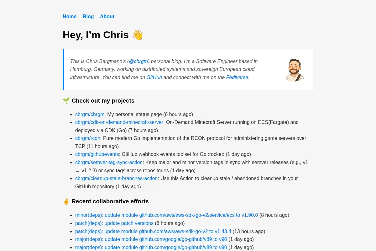 Christian Bargmann's Blog
