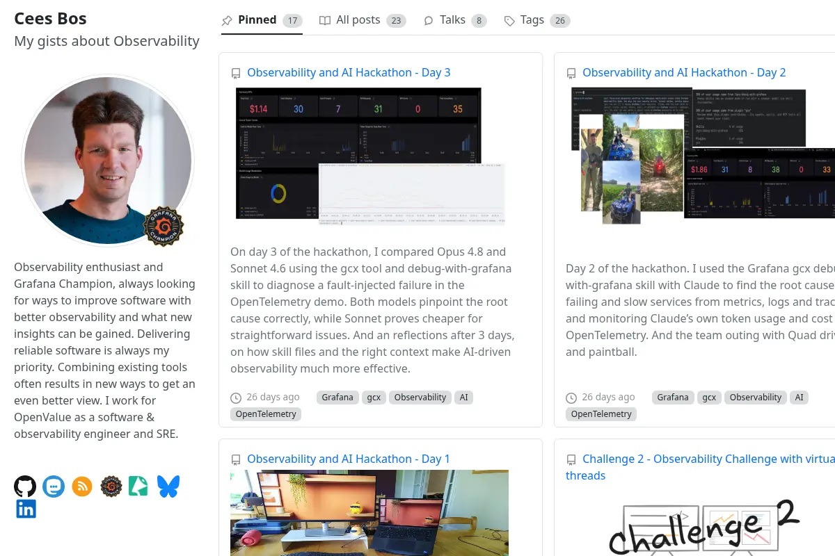 My gists about Observability