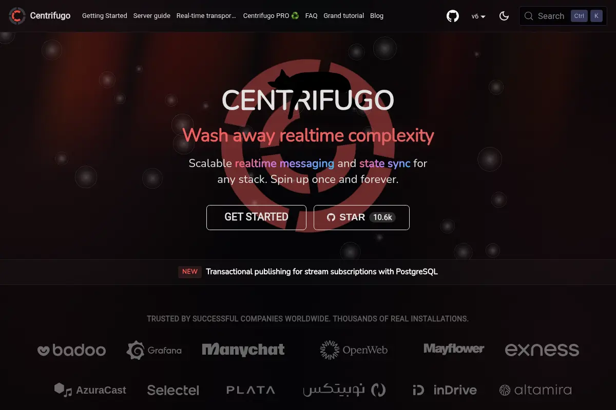 Centrifugo — Scalable Real-Time Messaging Server