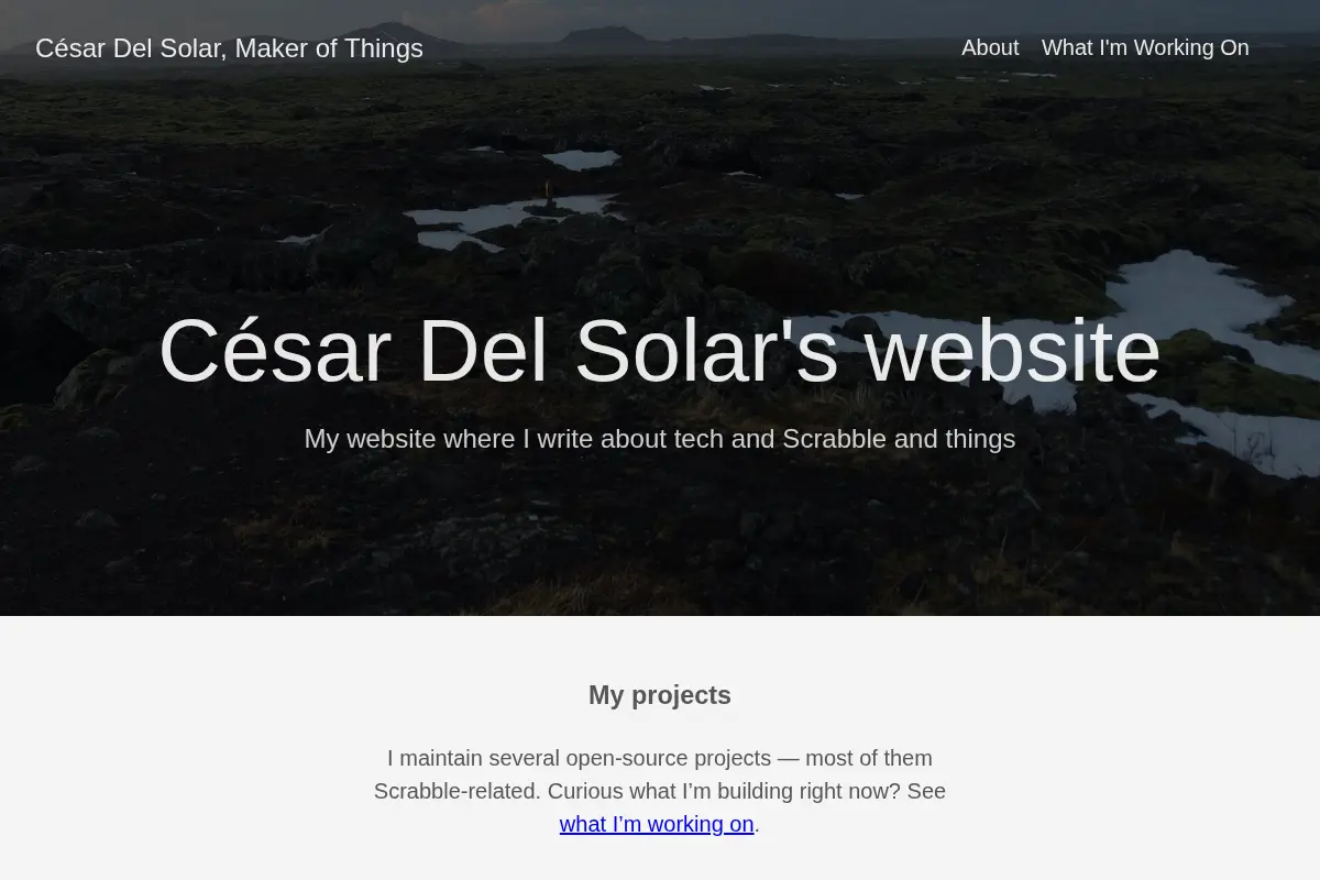 César Del Solar's website