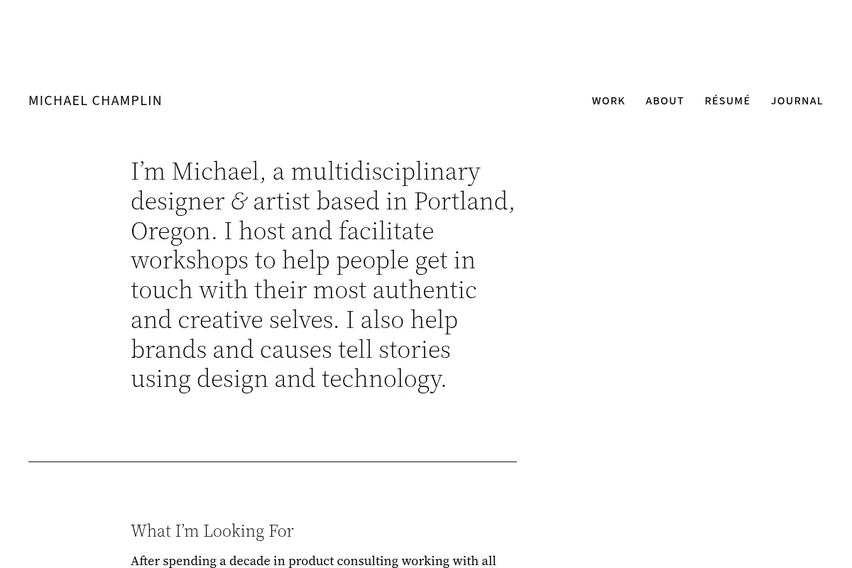 Michael Champlin — Product Designer and Researcher
