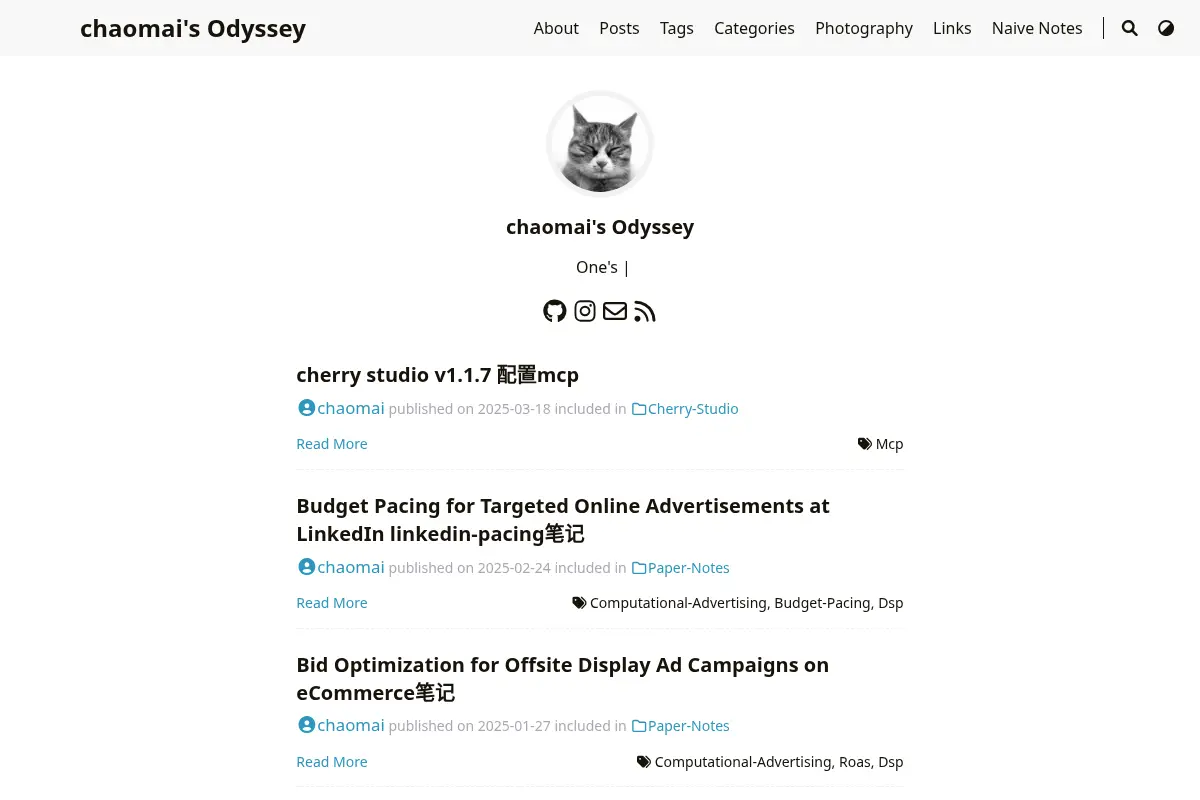 chaomai's Odyssey