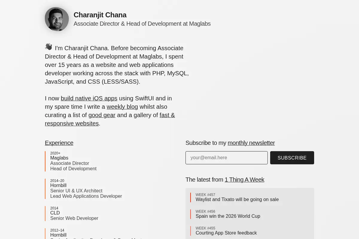 Charanjit Chana – Portfolio