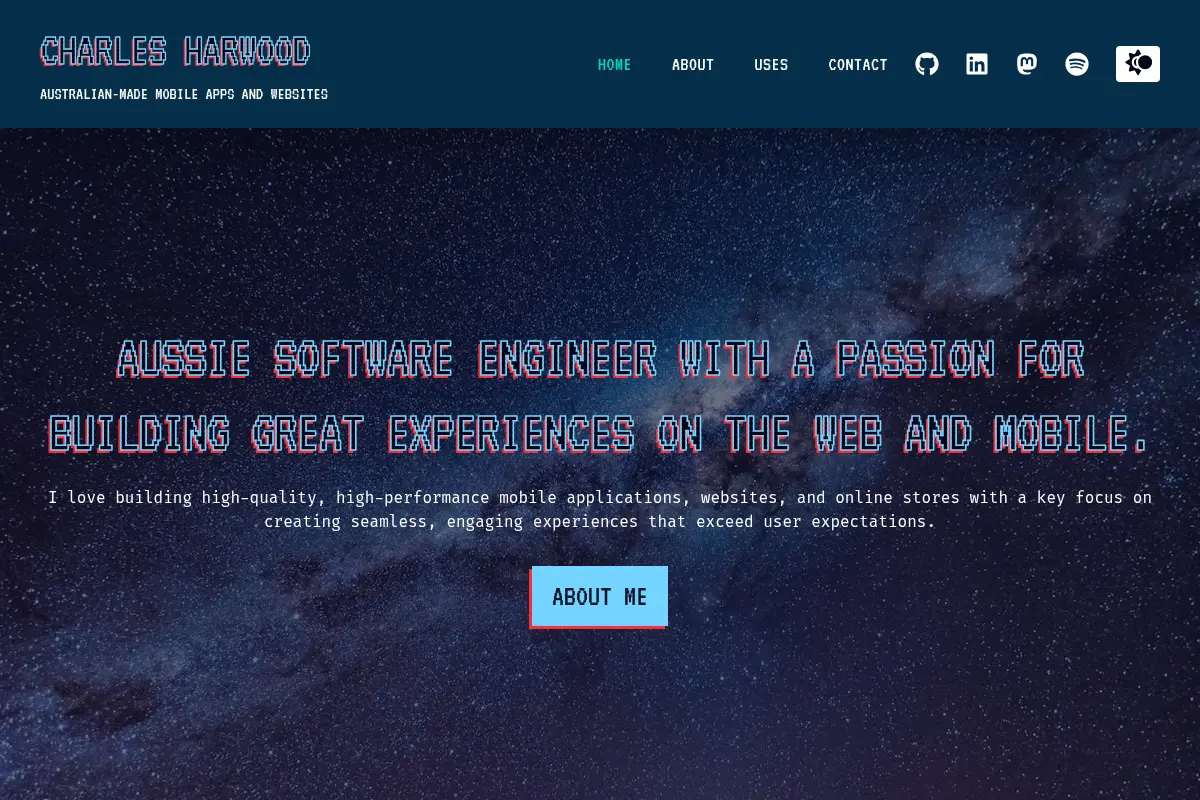 Charles Harwood - Australian-made mobile apps and websites