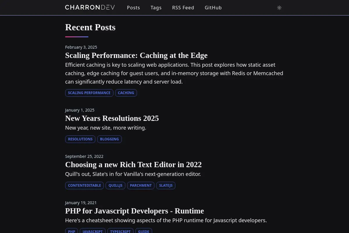 Charron Developer Blog