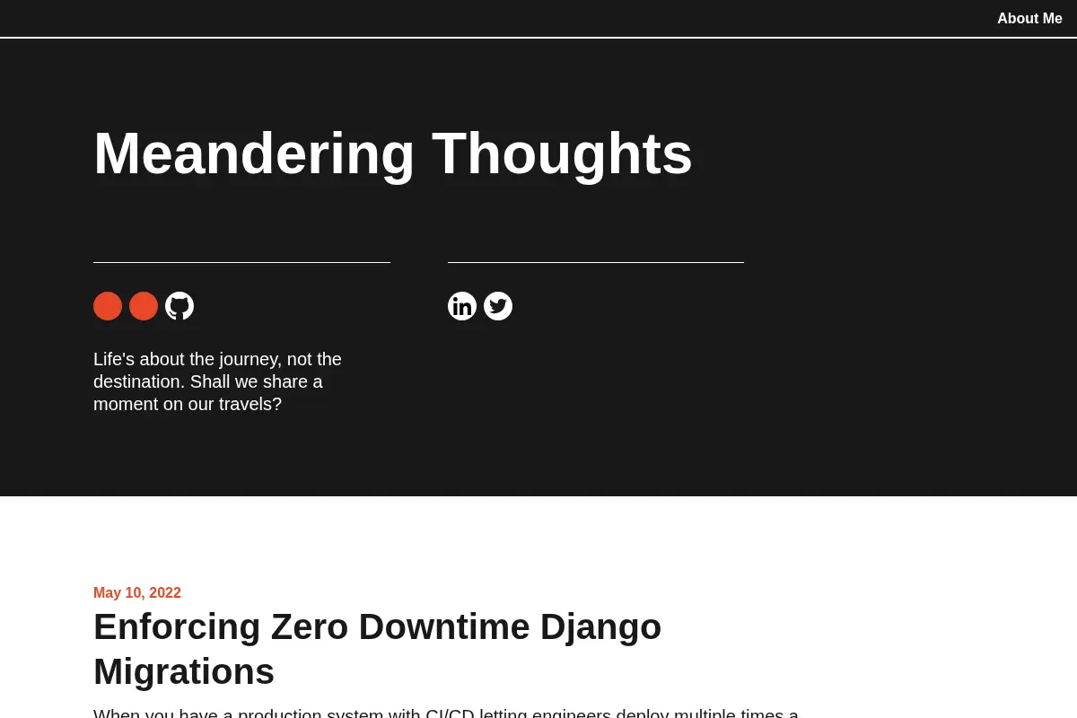 Meandering Thoughts