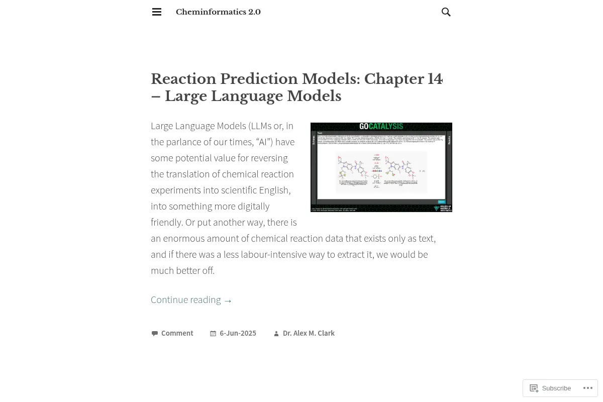 Cheminformatics 2.0