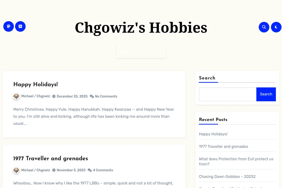 Chgowiz's Hobbies – Sharing the things I love!