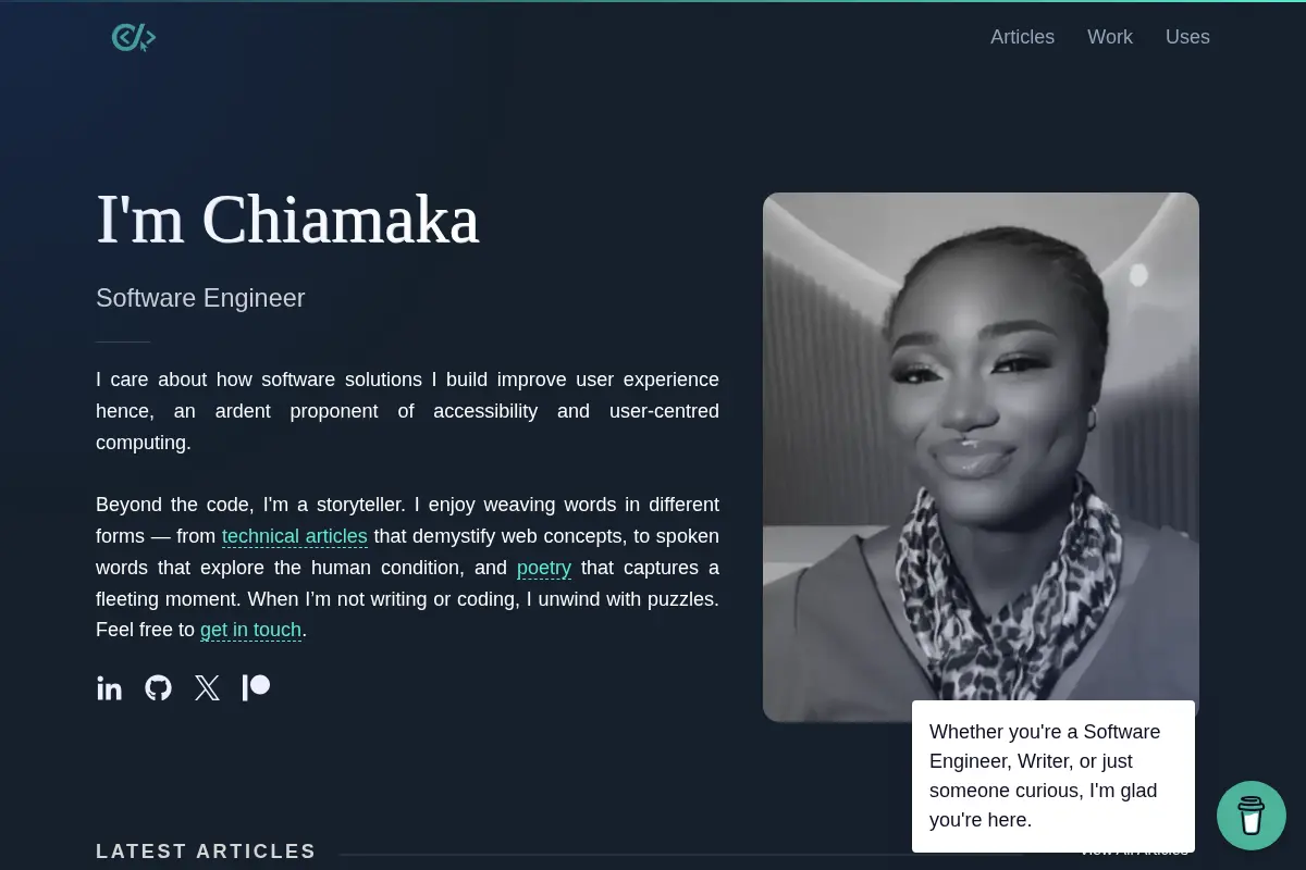 Chiamaka Ikeanyi | Software Engineer