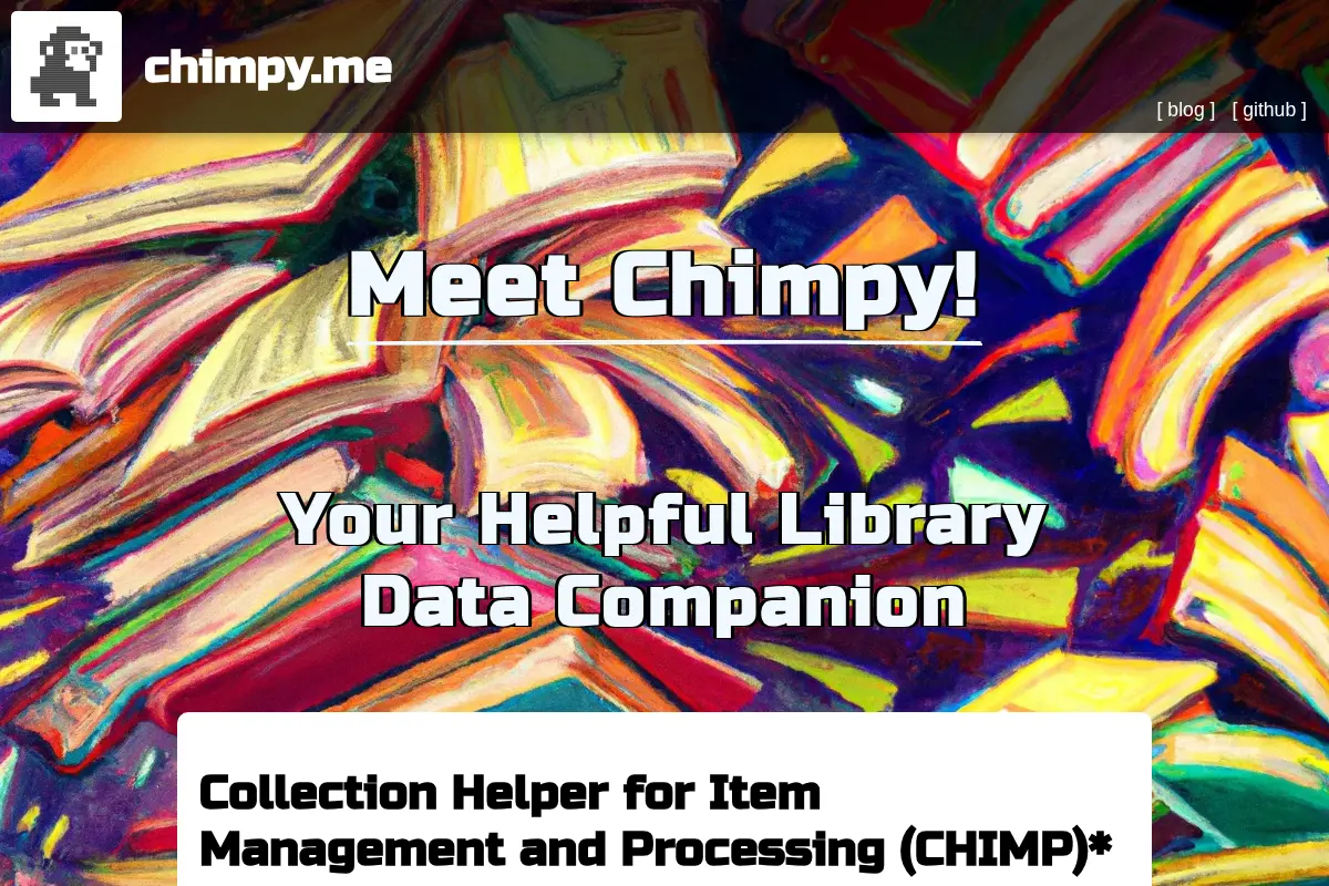 Chimpy – Library Collection Helper