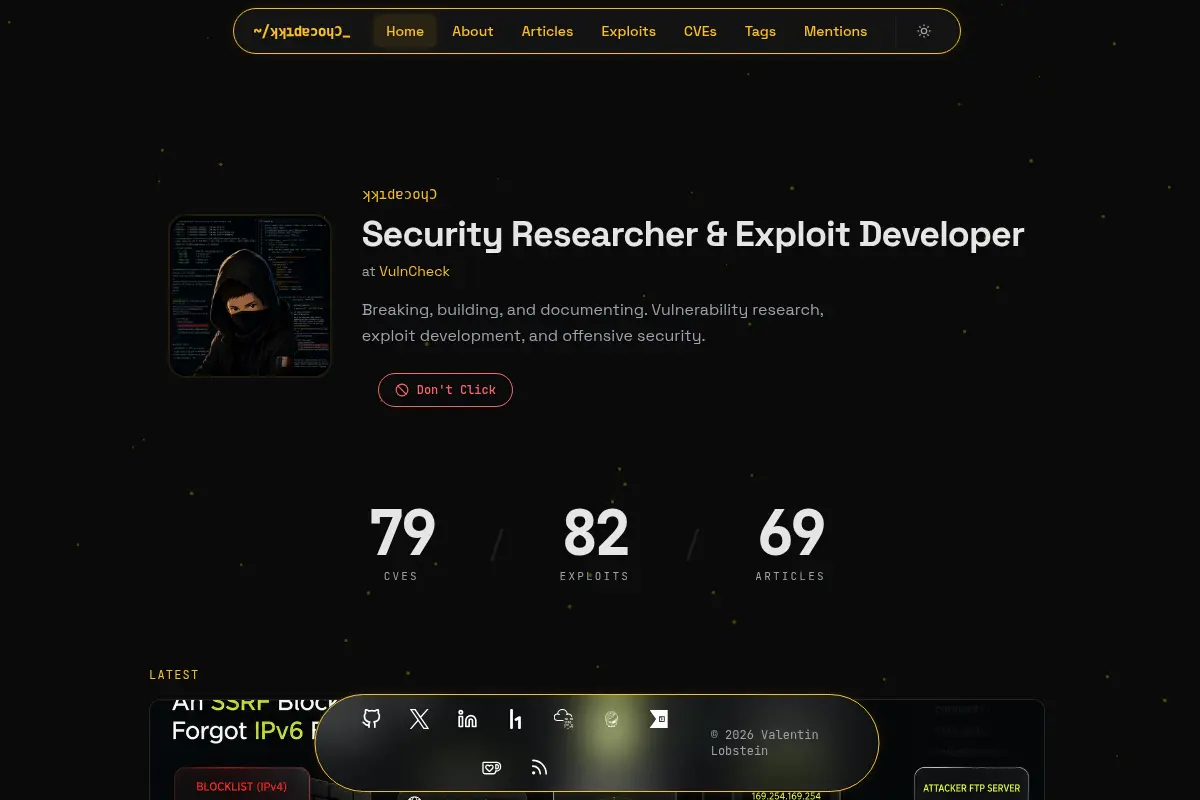 Chocapikk's Cybersecurity Blog