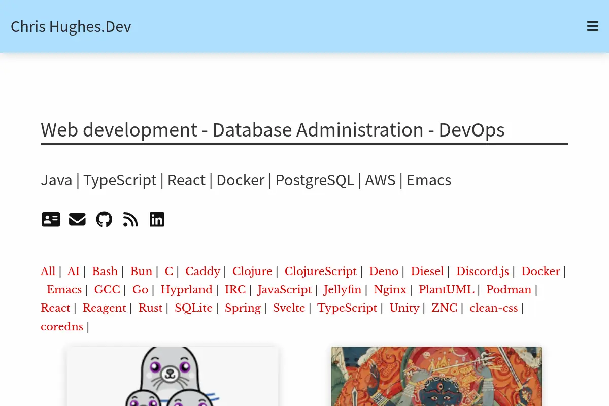 Chris Hughes dot Dev