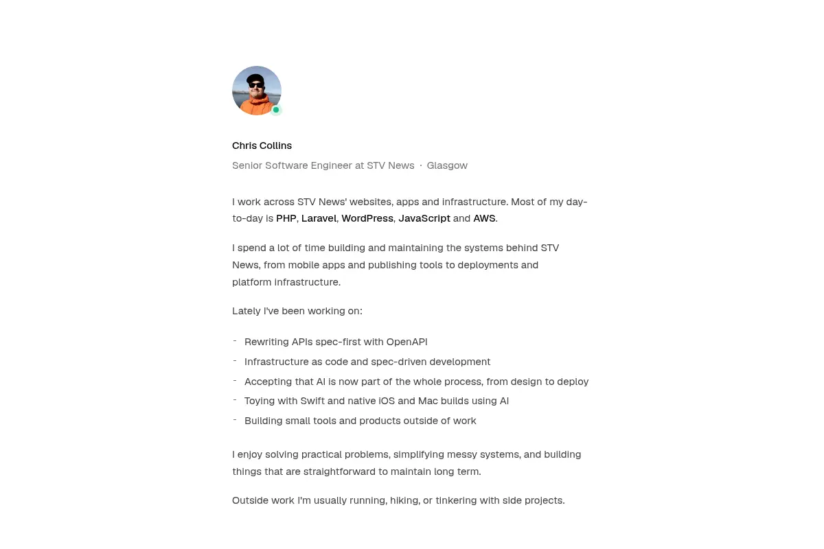 Chris Collins · Chris Collins' Notes