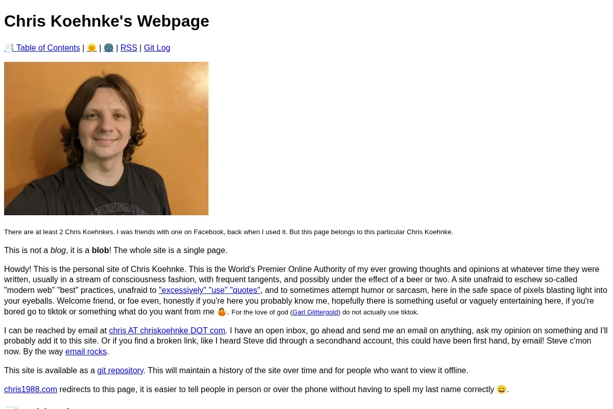 Chris Koehnke's Webpage