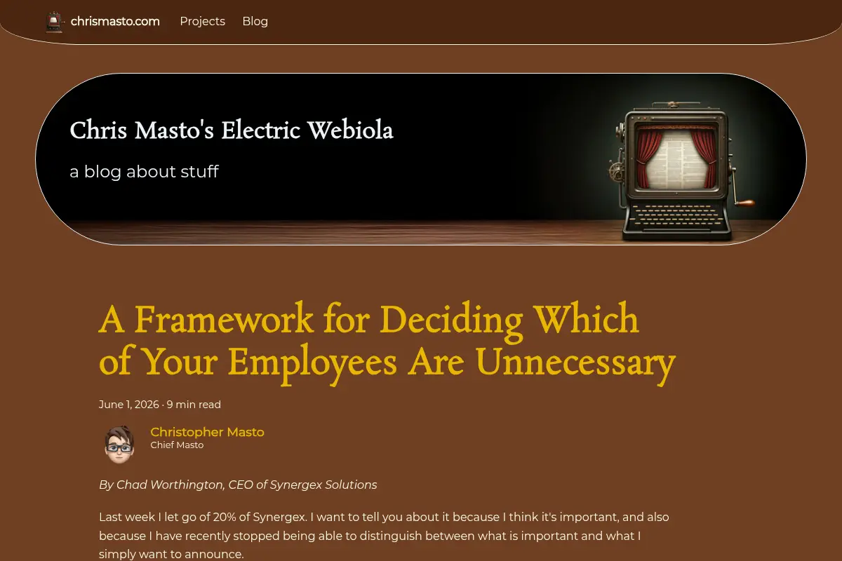 Chris Masto's Electric Webiola