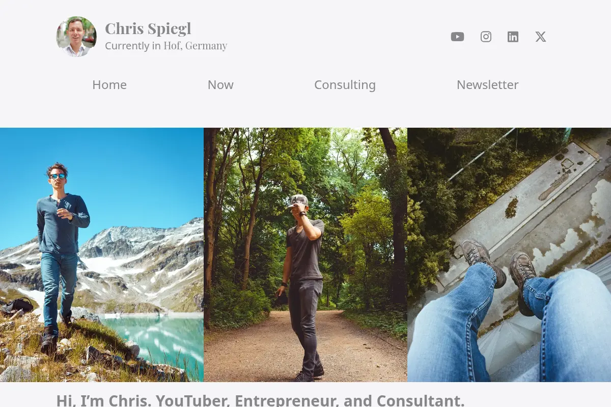 Chris Spiegl — Content Creator, World Traveler, and Consultant