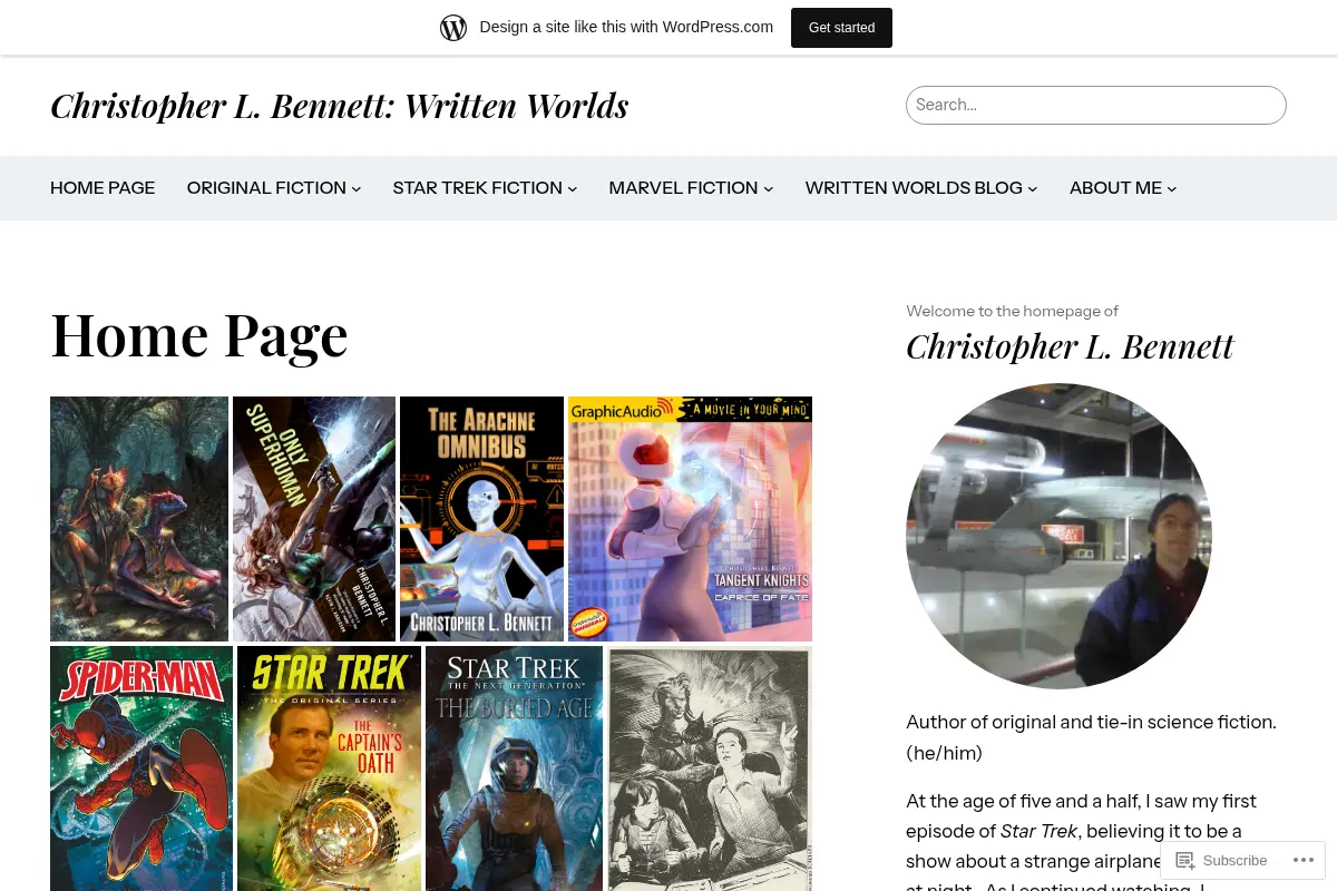 Christopher L. Bennett: Written Worlds – An author's journal
