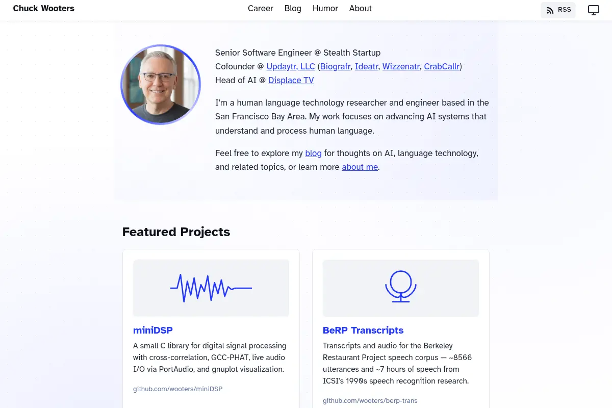 Chuck Wooters | AI & Language Technology