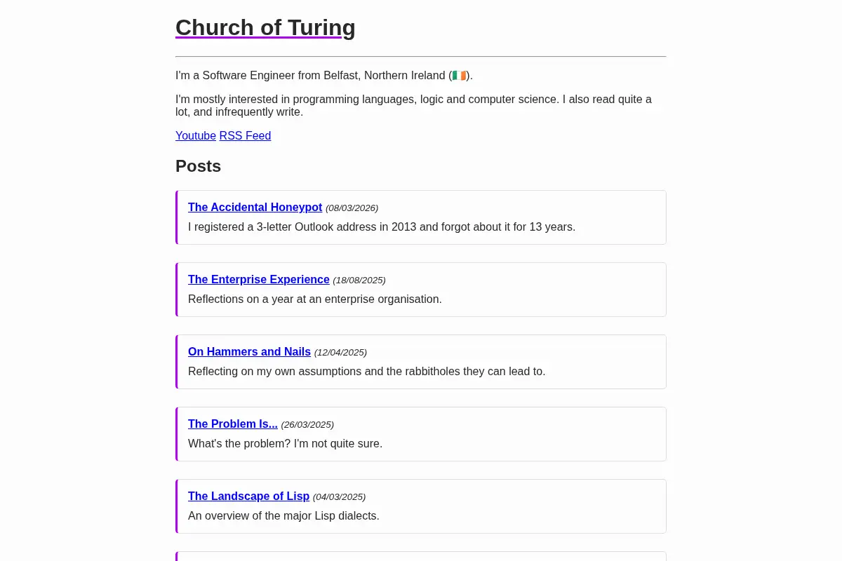 Church of Turing - Notes & Essays