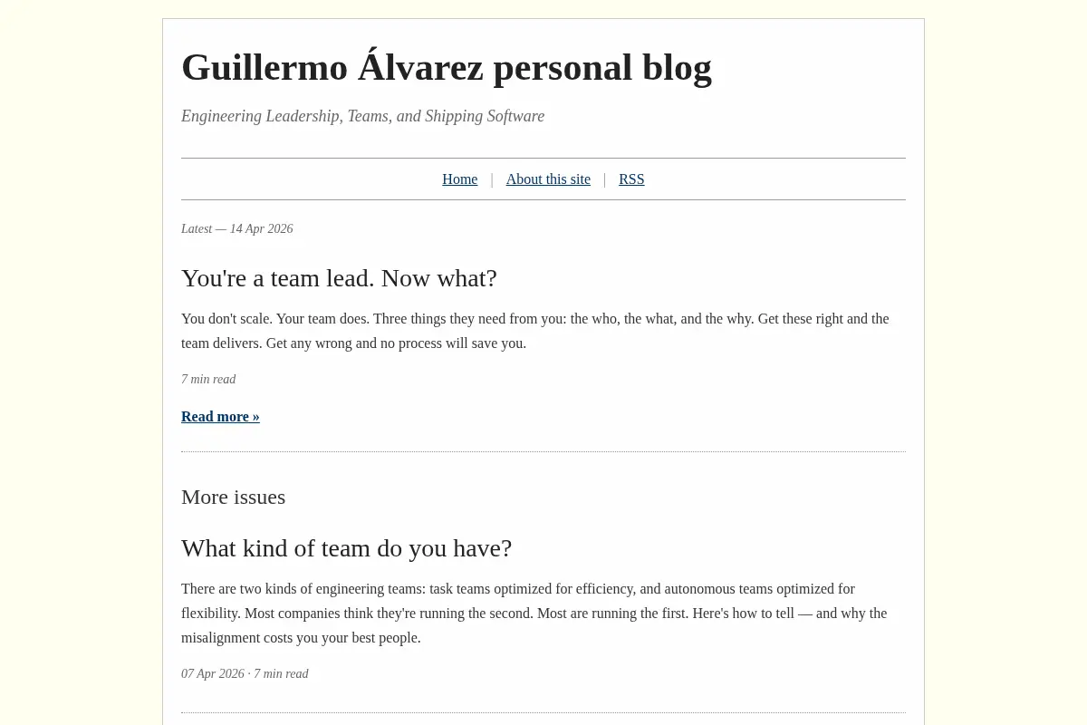 Guillermo Álvarez personal blog