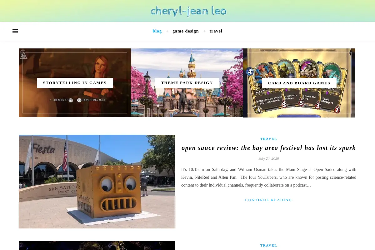 Game Design Blog — Cheryl-Jean Leo