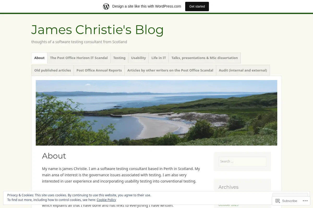 James Christie's Blog – thoughts of a software testing consultant from Scotland