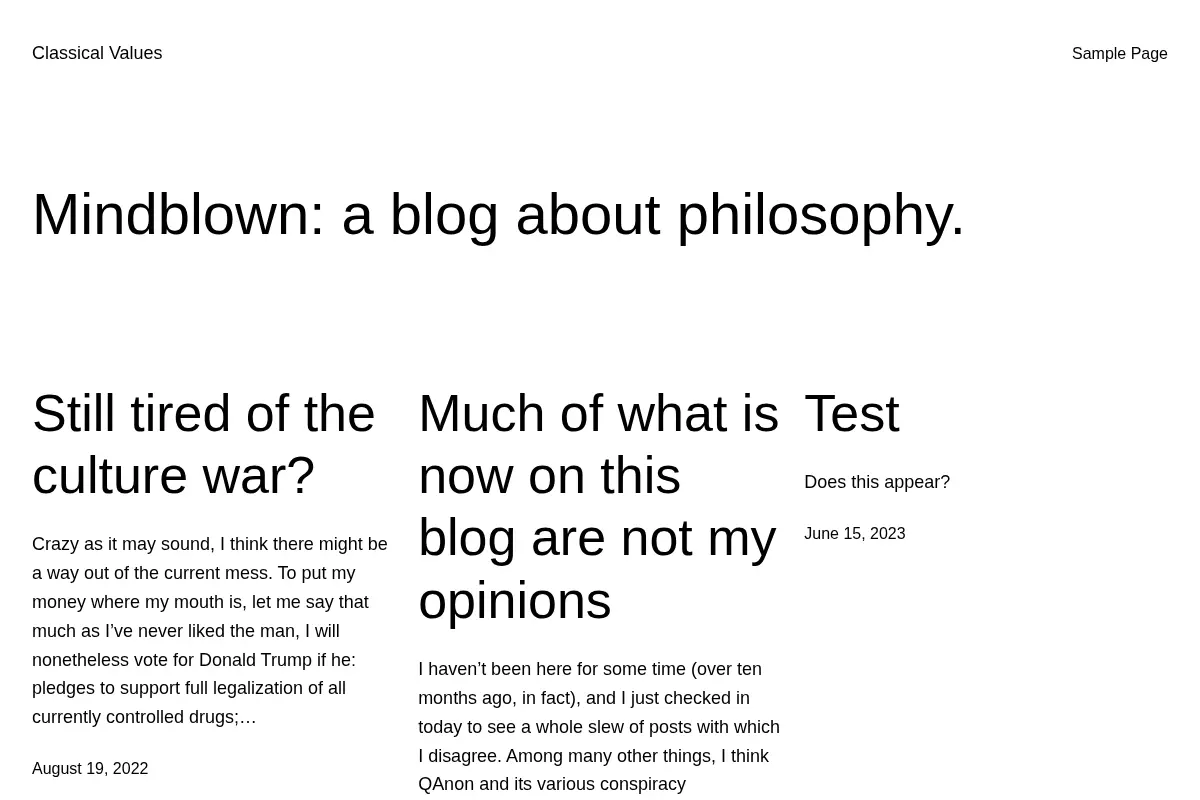 Classical Values