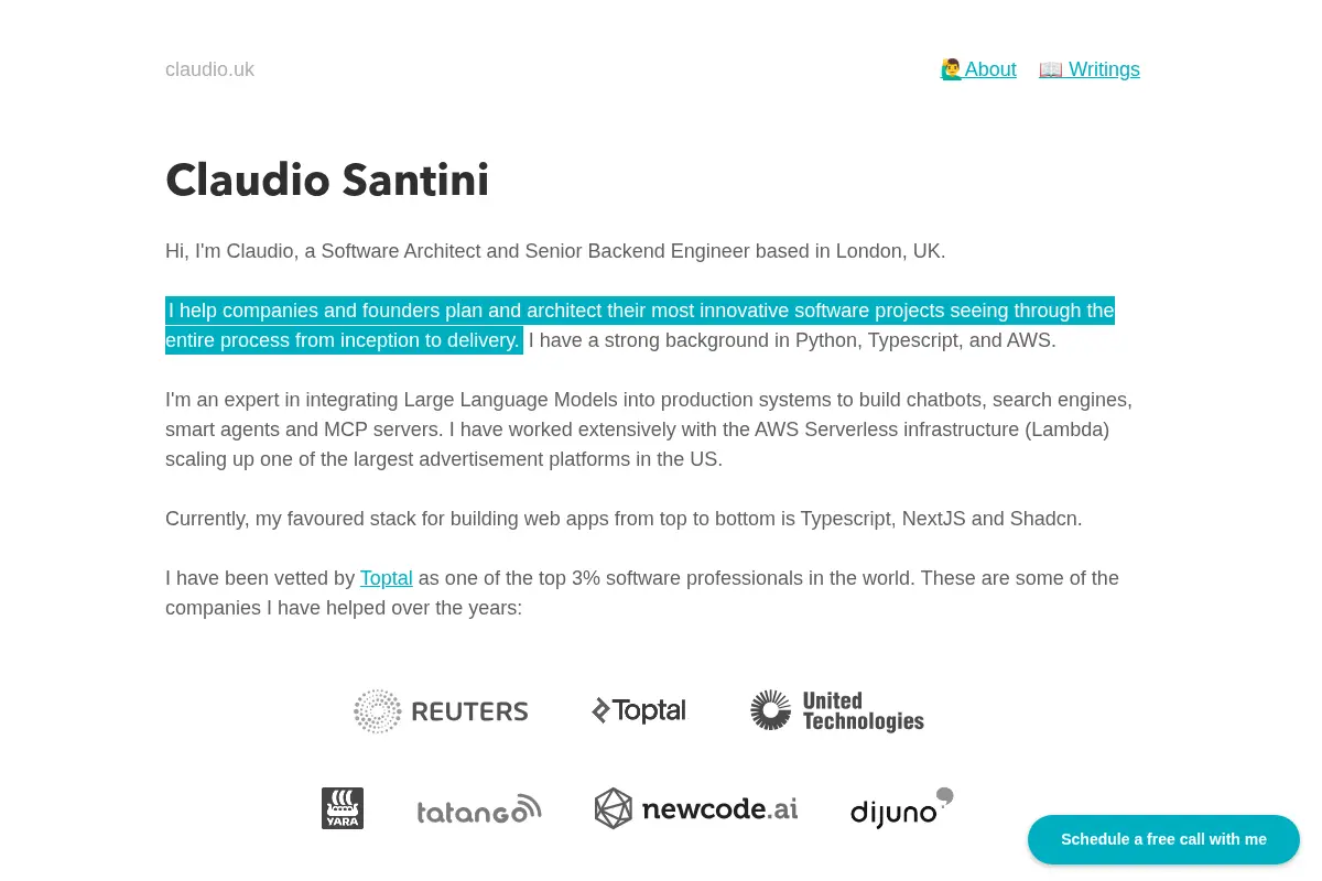 Software Engineer - Claudio Santini