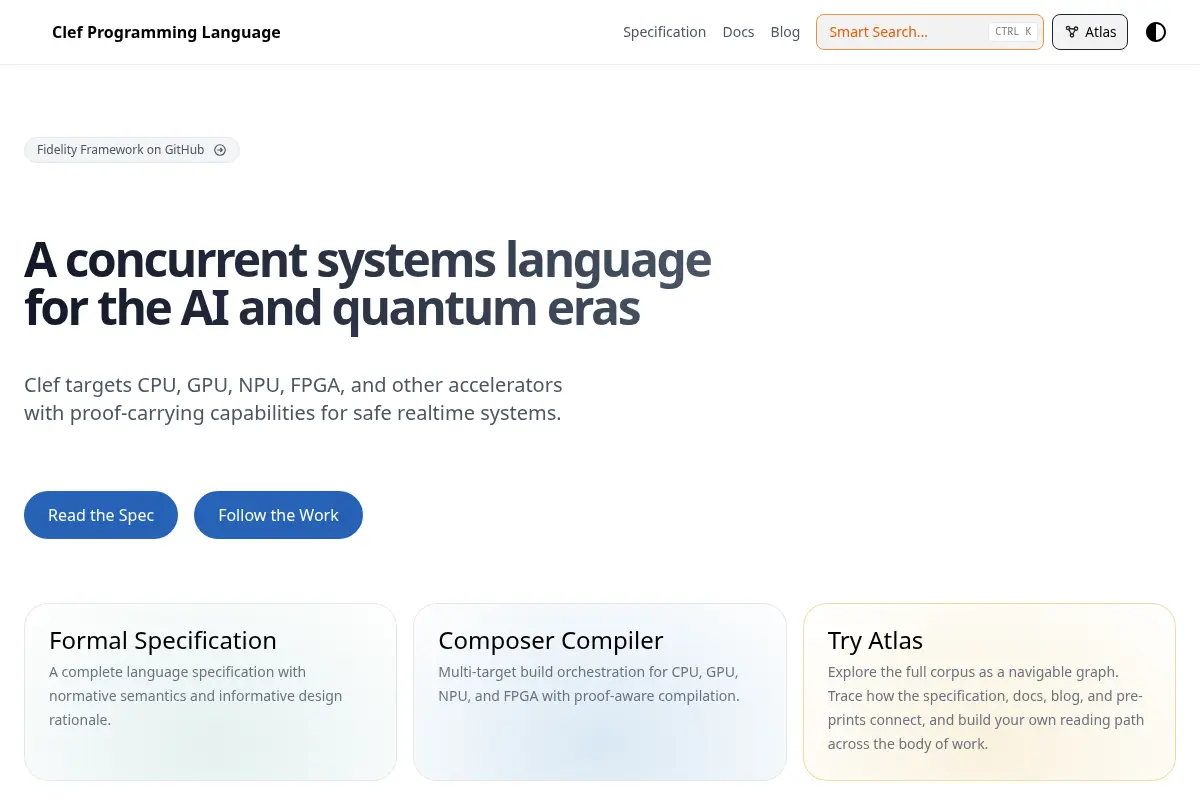 Clef Programming Language