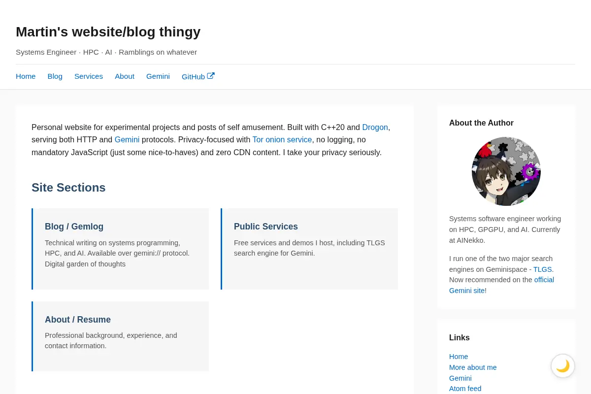 Martin's website/blog thingy