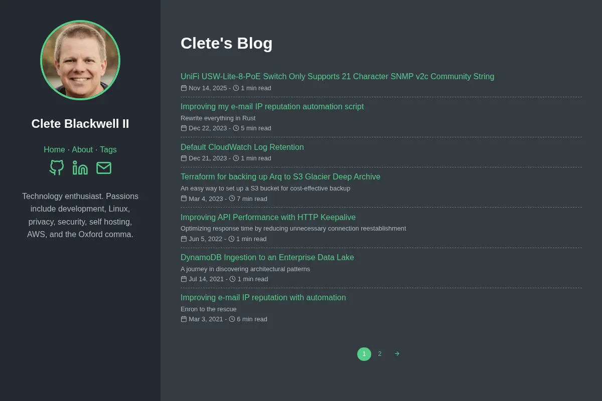 Clete's Blog