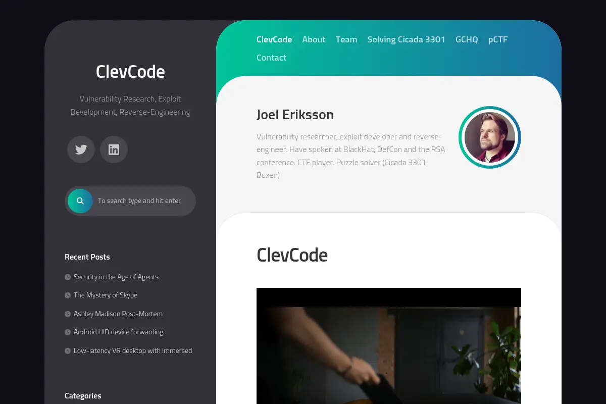 ClevCode – Vulnerability Research, Exploit Development, Reverse-Engineering