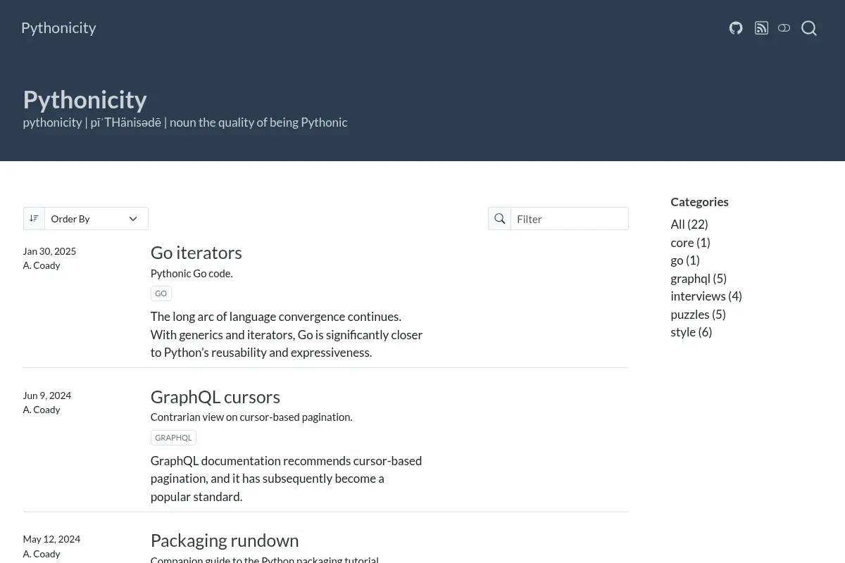 Pythonicity