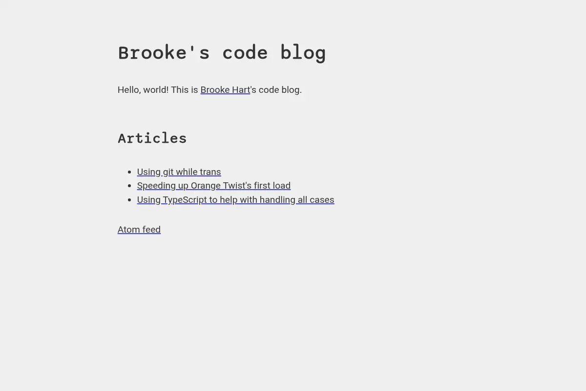 Brooke's code blog
