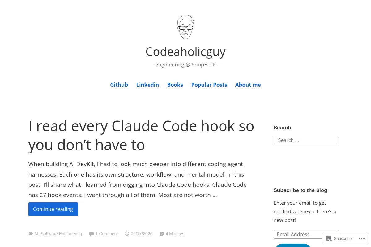 Codeaholicguy – engineering @ ShopBack