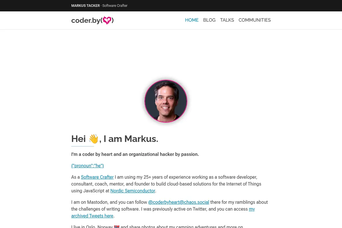 Markus Tacker · Software Crafter