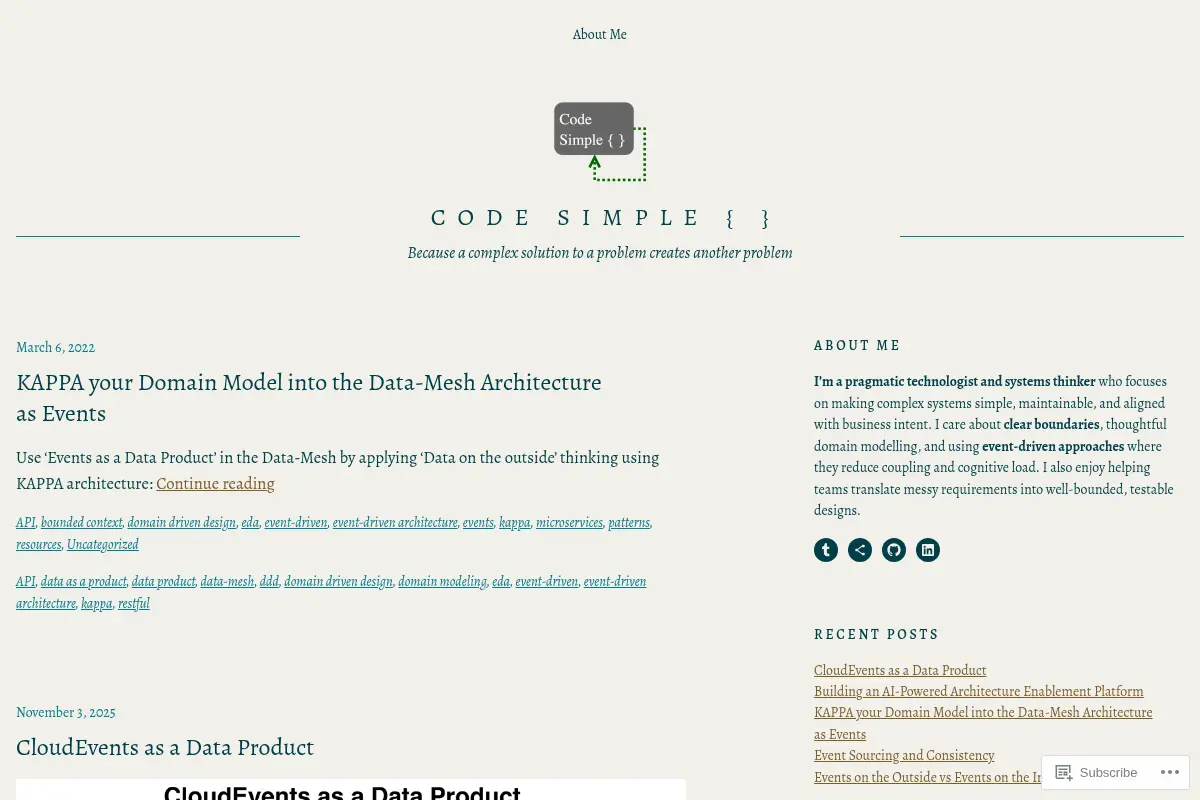 code simple { }