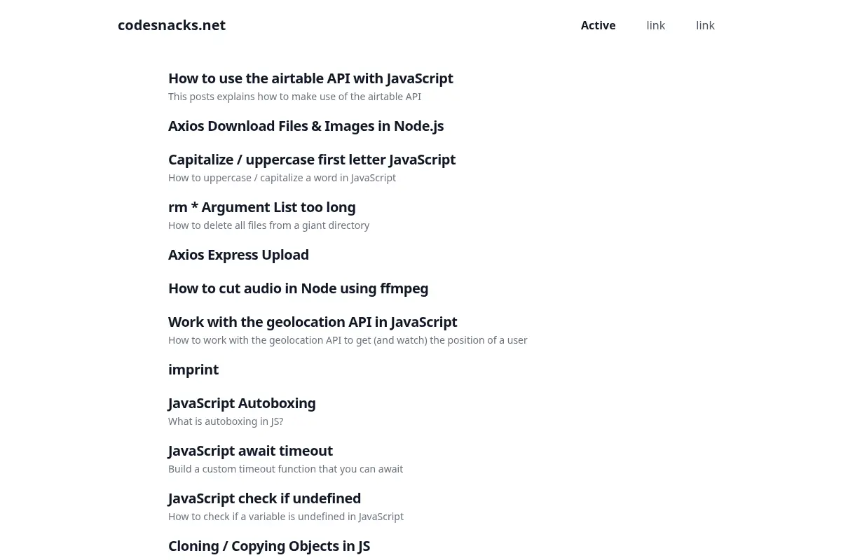 codesnacks.net