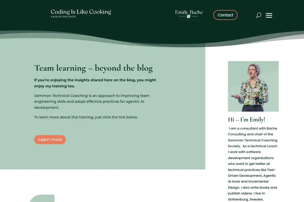 Coding Is Like Cooking - by Emily Bache