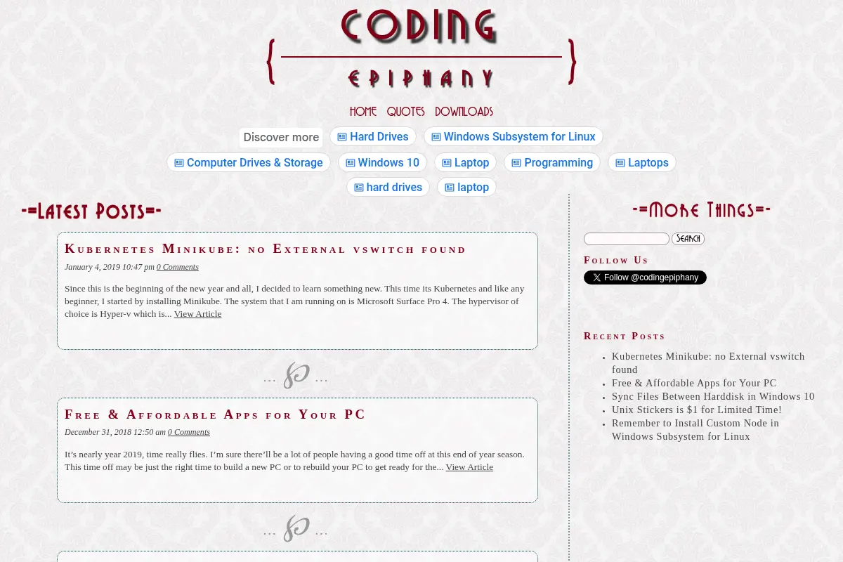 Coding Epiphany