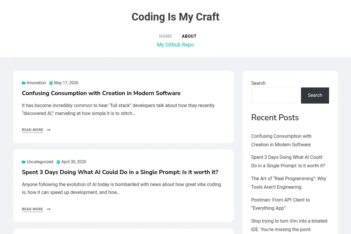 Coding Is My Craft