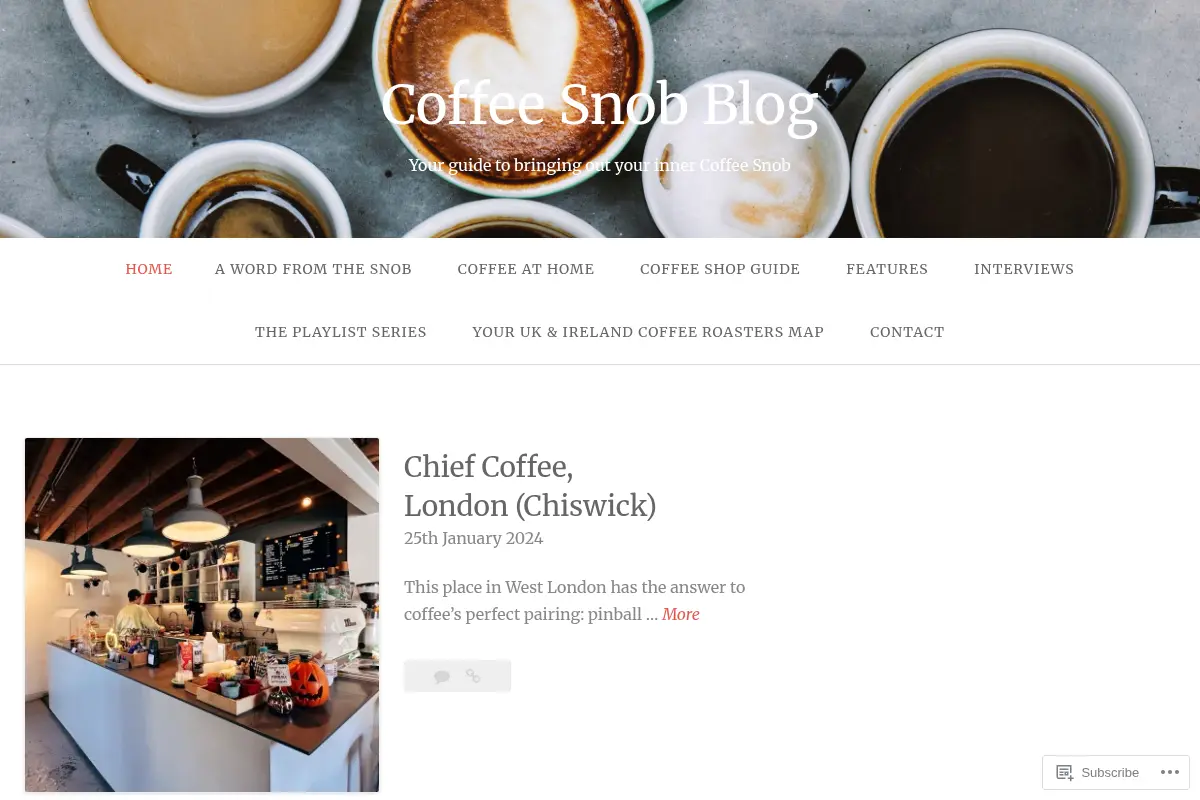 Coffee Snob Blog