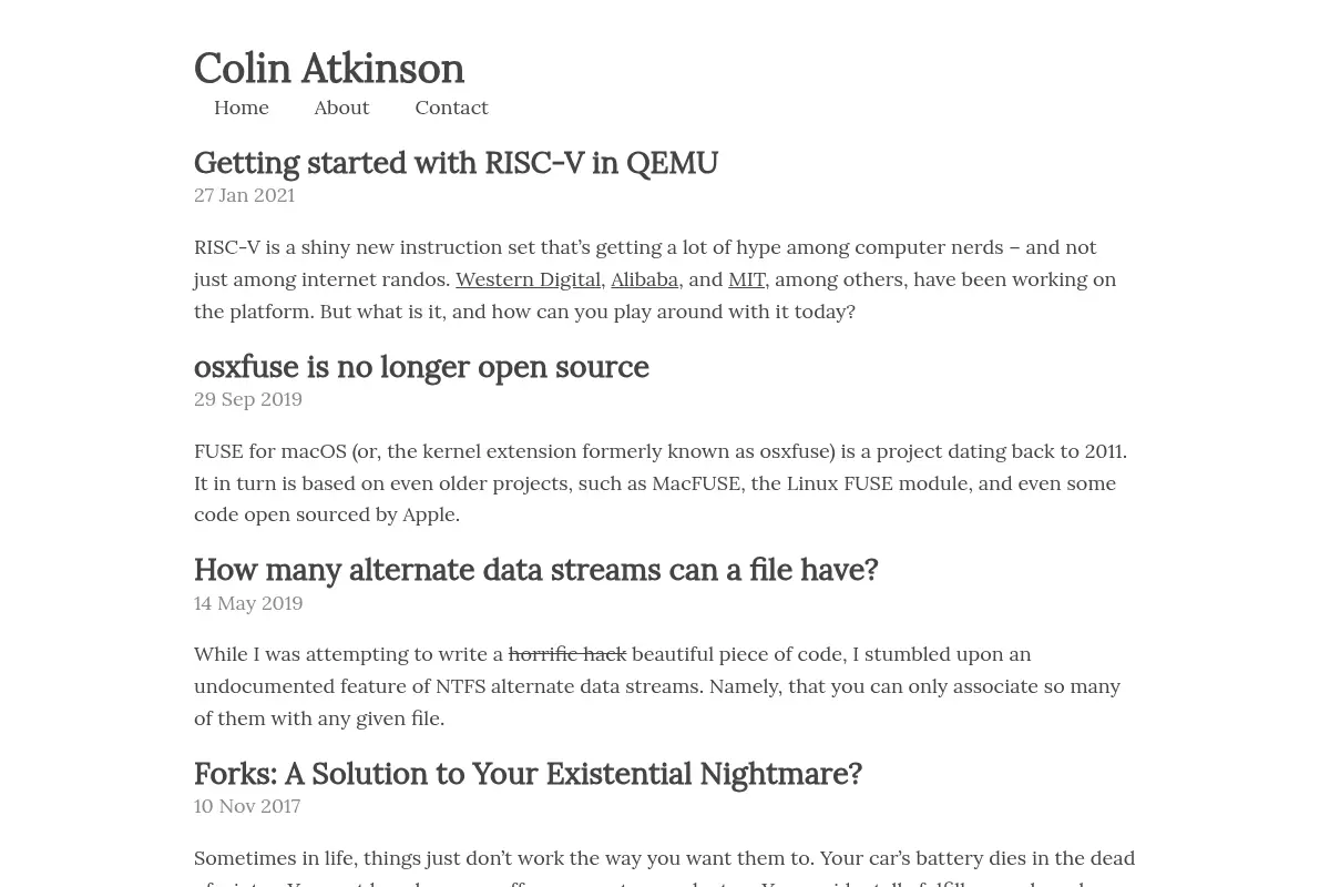 Colin Atkinson's Blog