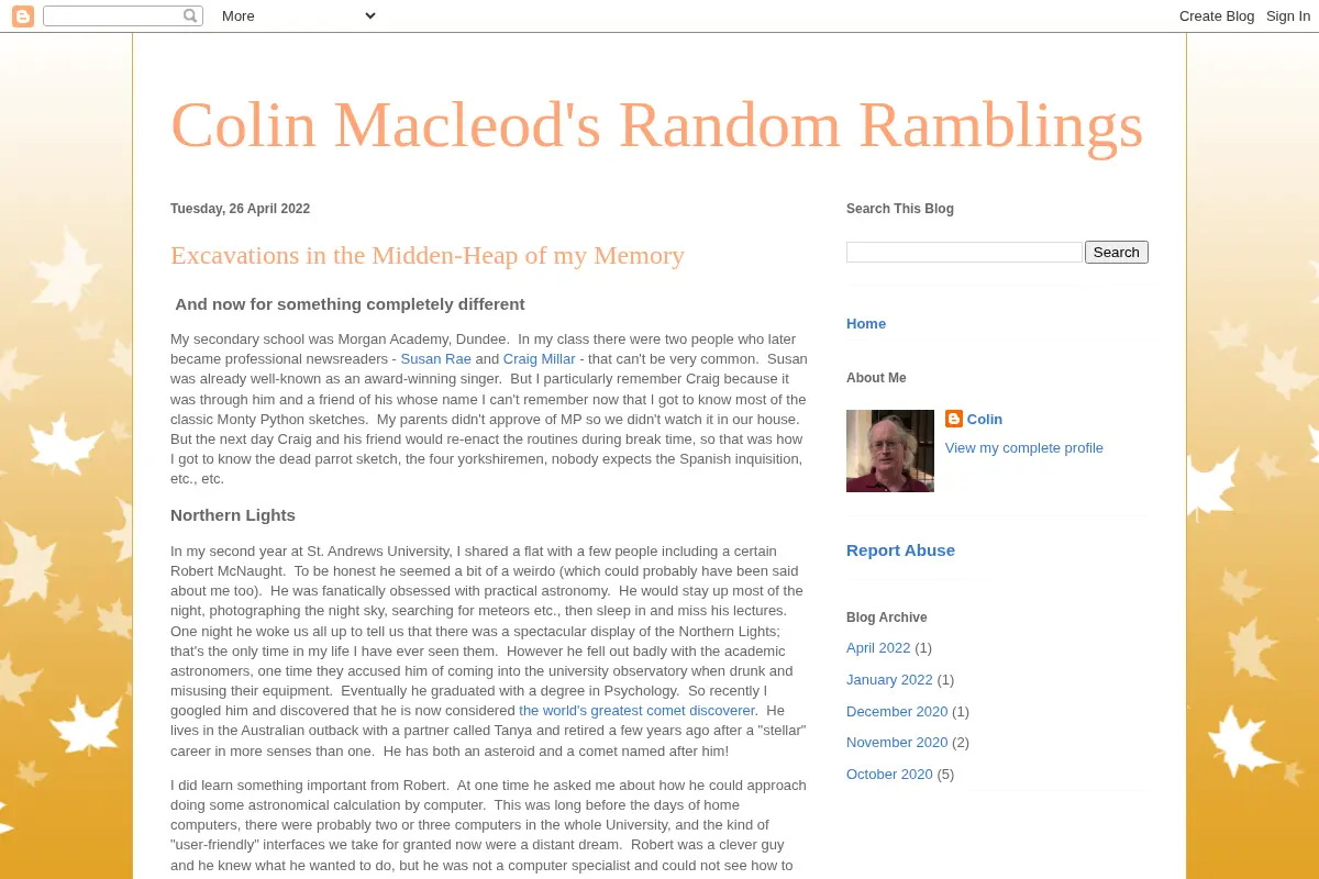 Colin Macleod's Random Ramblings