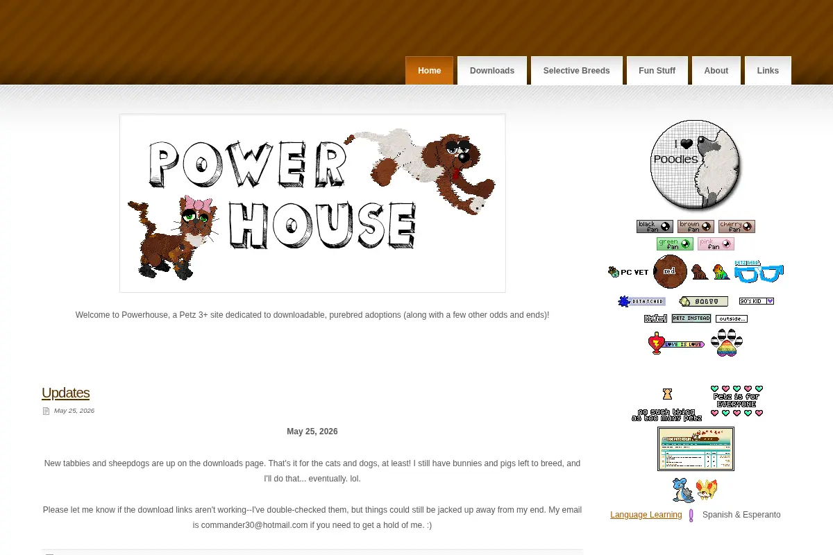 Commander's Petz 3 Adoptions