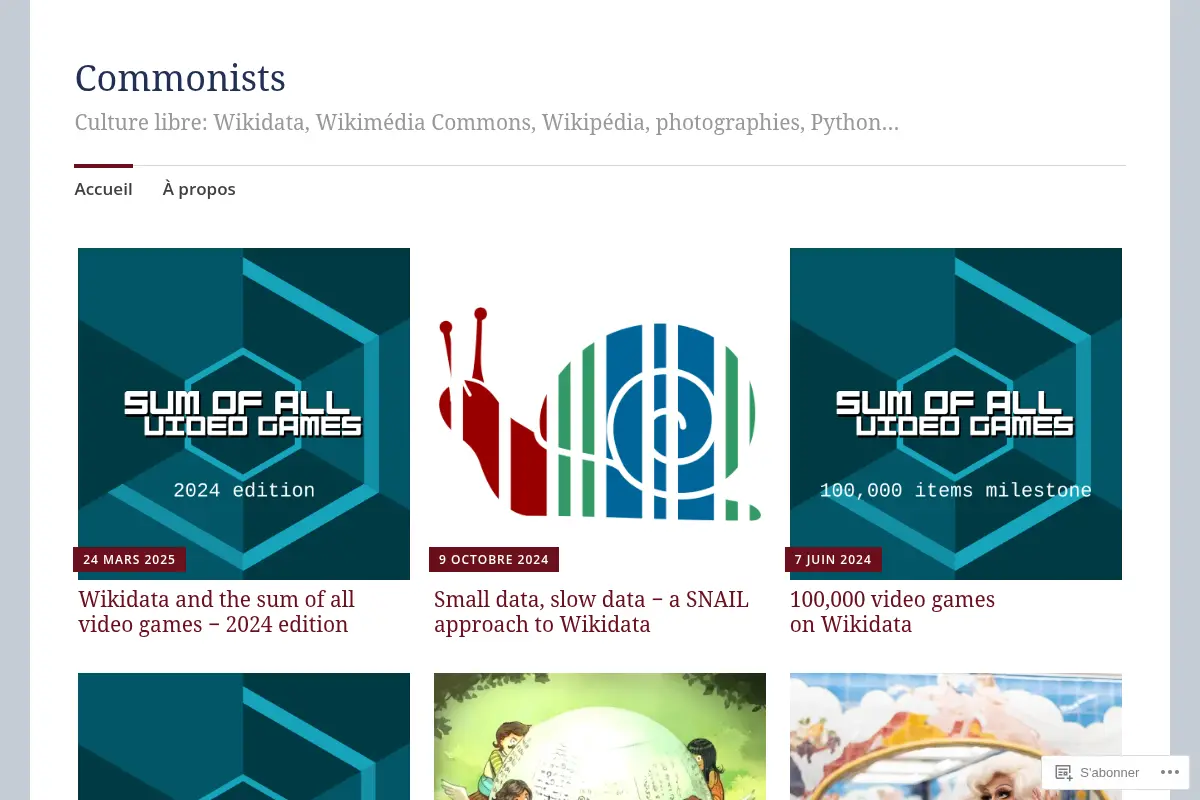 Commonists – Culture libre: Wikidata, Wikimédia Commons, Wikipédia, photographies, Python…