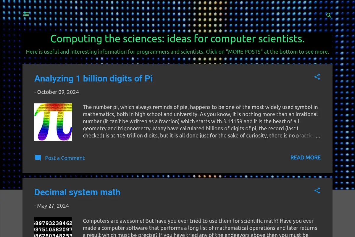 Computing the sciences: ideas for computer scientists.